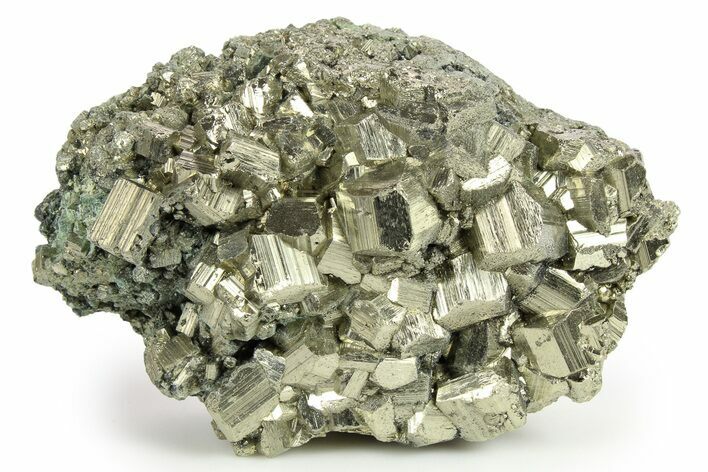 Gleaming Pyrite Crystal Cluster - Peru #271592